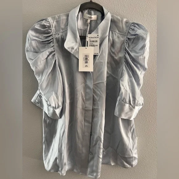 NWT Frame Button Up Silk Top - Picture 6 of 8